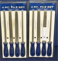 Lot of 2 - 4 Pcs File Sets - New in Packaging