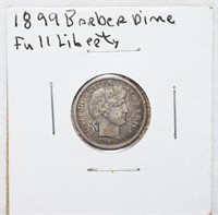 COIN - 1899 FULL LIBERTY BARBER DIME