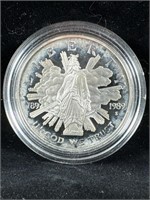 1989 commemorative silver proof dollar