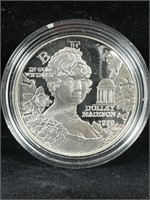 1999 silver proof dollar dolly Madison