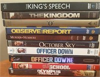 10 Lightly Used DVD's