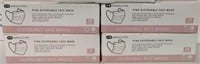 4 BOXES 50CT PINK 3 PLY MASKS