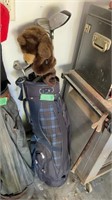 McGregor golf set, blue plaid bag