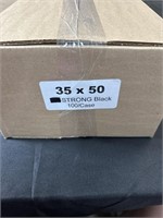 35 x 50 Black Strong Garbage Bags -100/cs