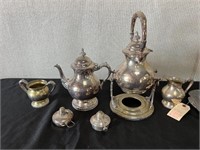 Vintage Serving Tray, Teapots, Coffee Pot etc