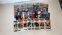 8 STARTREK PAPERBACKS/ 31 MARVEL/DC COMIC BOOKS