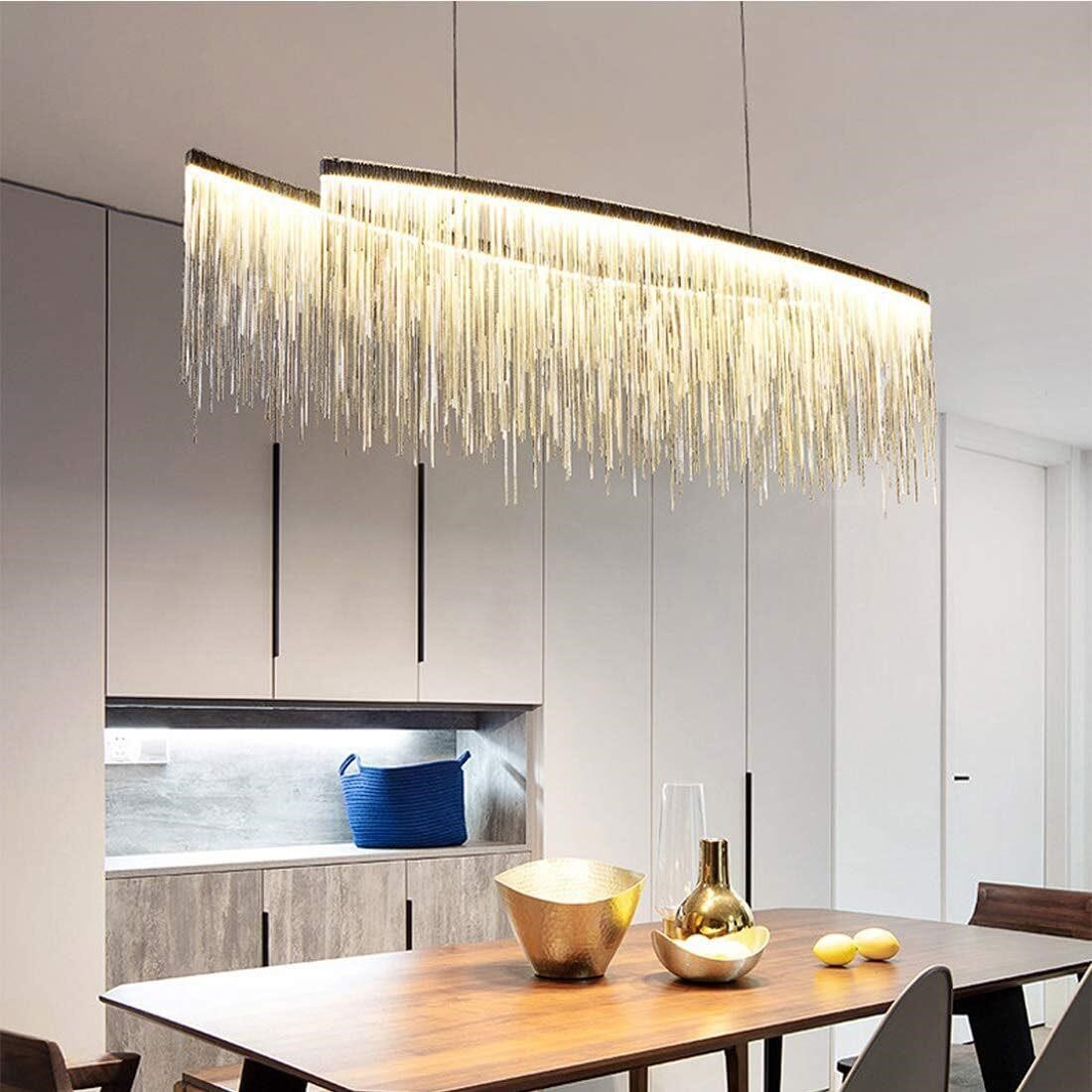 Moooni Tassel Linear Chandelier L47.