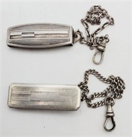(E) Sterling Silver Watch Fobs (7.5" long) (19.4