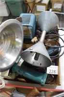 Drill, Lamp, Battery Charger & Misc. Items