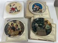 4 - Norman Rockwell Decorator Plates