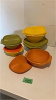 Retro colored Tupperware