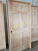 36" right hand hand 6 panel interior pine door