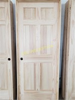 36" right hand 6 panel interior pine door