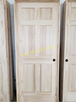 36" left hand hand 6 panel interior pine door