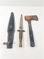 GUC British Style Dagger (11") and Axe (10")