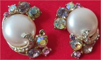 1950's Vintage Rhinestone Earrings