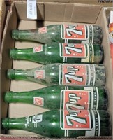 5 VTG 7 UP ADVERTISING BOTTLES