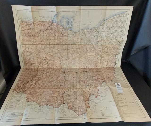 Map of Ohio Showing Original Land Subdivisons