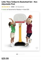 Little Tikes Basket Ball Set (Open Box)