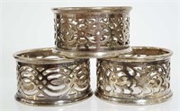 Antique Silver Plated Reticulated Napkin Holders
