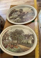 Currier & Ives The American Homestead Trays 2