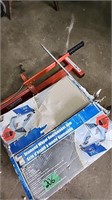 2 tile cutters and mud mixer lot