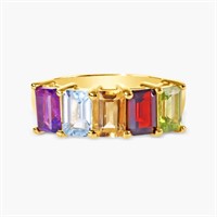 14K YELLOW GOLD 2.70CT MULTI STONE RING