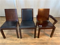 3pc Dakota Jackson Library Chairs Assorted