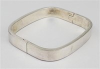 Sterling Silver Square Bangle Bracelet.