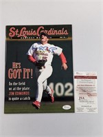 Jim Edmonds Signed Magazine JSA COA