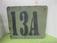 .OLD METAL MILITARY TRUCK LICENSE PLATE