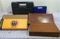 (6) Factory handgun boxes for a S&W, Ruger, Colt,