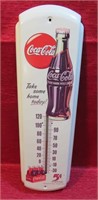 Coca-Cola 5 Cent Thermometer 17 Inch Repro Sign