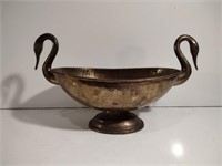 Vintage Brass Swan Bowl