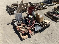 Pallet of Misc Items, Cultivator Parts
