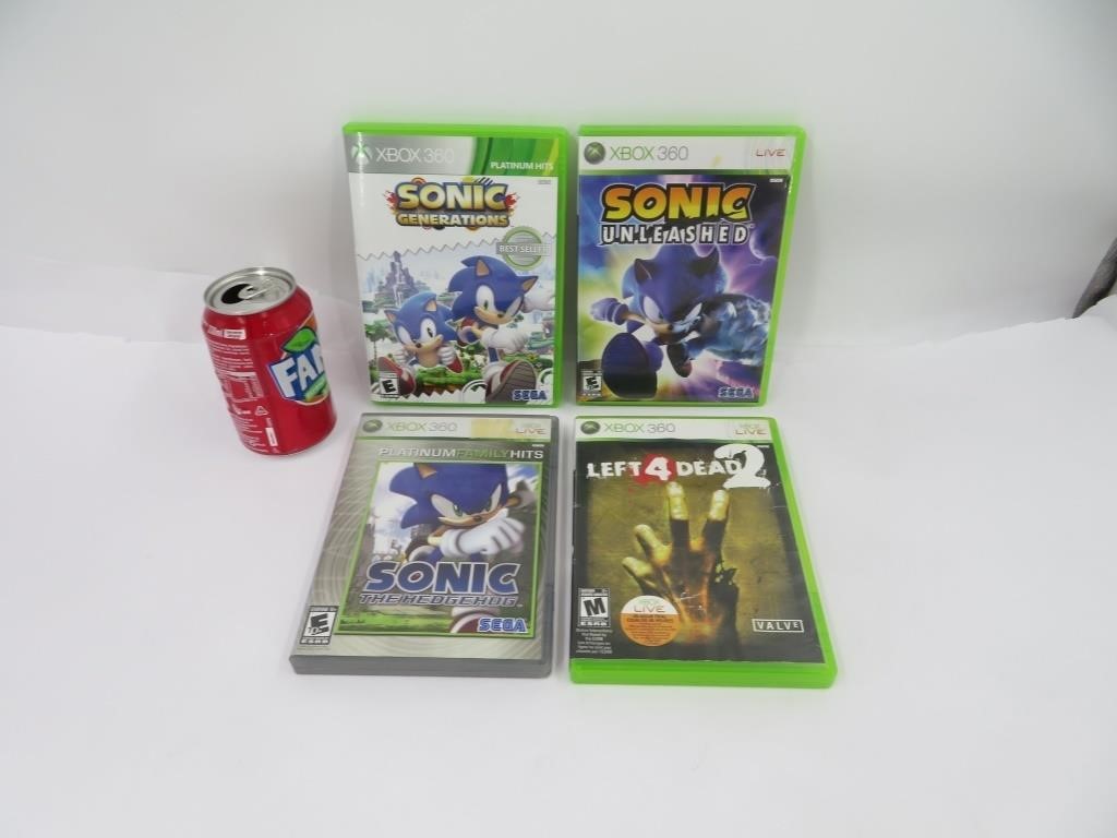 4 jeux pour Xbox 360 dont Sonic