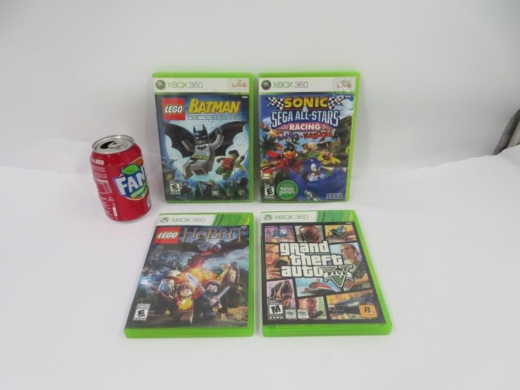 4 jeux pour Xbox 360 dont Lego Hobbit