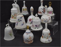 12 Porcelain Danbury Mint Bells