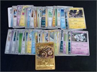 50+ Pokemon Cards Lot With Gold Foil