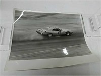 Dave Pearson race car, Vintage 8 x 10 black and