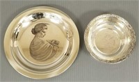 2 sterling silver pieces - Mother's Day plate &