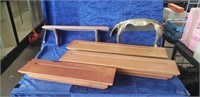 Box Of (5) Assorted Wall Mount Wooden Shelves