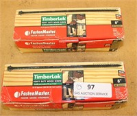 2 Boxes of Fastenmaster 8" Wood Screws