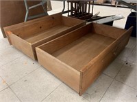 Wooden Drawers on Wheels 
Approx 20in x 37in