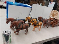 Covered wagon 6 horses ,1 of the horses lag has