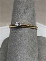 14kt. gold diamond ring, size 7