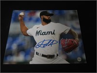 SANDY ALCANTARA SIGNED 8X10 PHOTO MARLINS