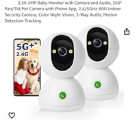 2.5K 4MP Baby Monitor with Camera and Audio
