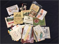 Vintage Assorted Wine Label Collection