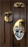 Three Paper Miche Venetian Masks